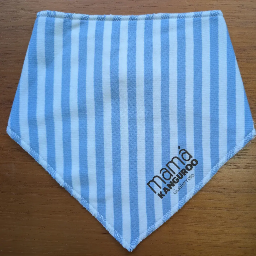 Babero Franjas Celeste